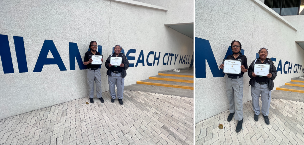 Security Officers Alfreda Franklin and Antoinette Harrell-Huff